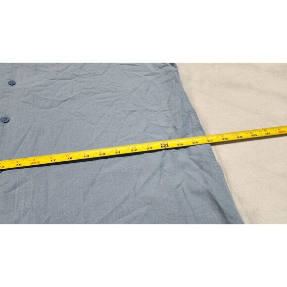 The Commons Men's XXL Blue Linen Rayon Blend Camp Collar Shirt NWT - Picture 9 of 9